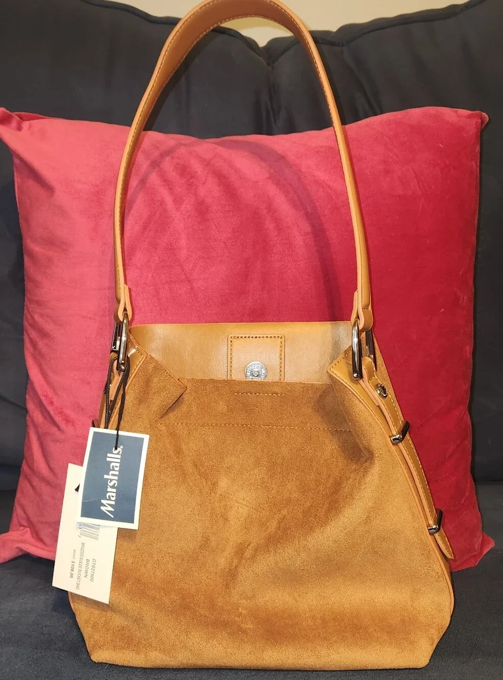 Steve Madden Caramel Suede Shoulder Bag
